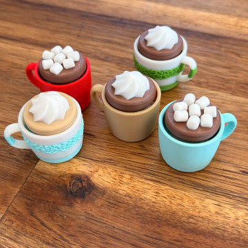 Coffee clicker keychain
